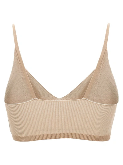 Shop Jacquemus 'le Bandeau Pralu' Top In Beige