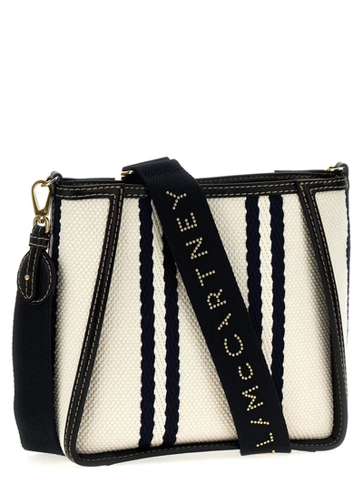 Shop Stella Mccartney 'logo Ryder' Crossbody Bag In White