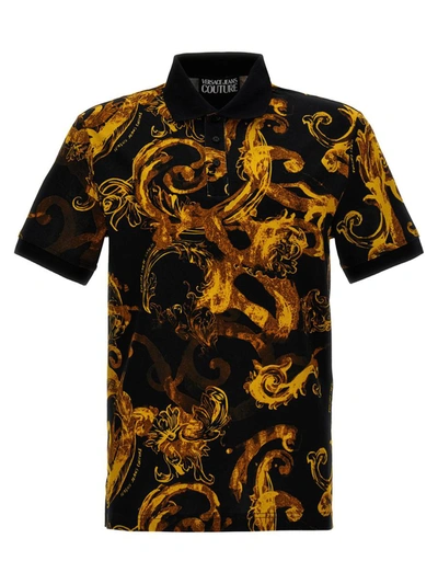 Shop Versace Jeans Couture 'barocco' Polo Shirt In Multicolor