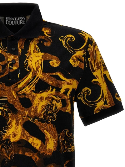 Shop Versace Jeans Couture 'barocco' Polo Shirt In Multicolor