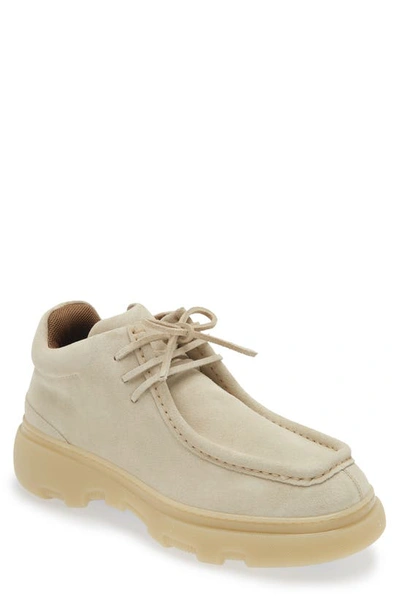 Burberry Sand Suede Creeper Lace-up Shoes In Neutral
