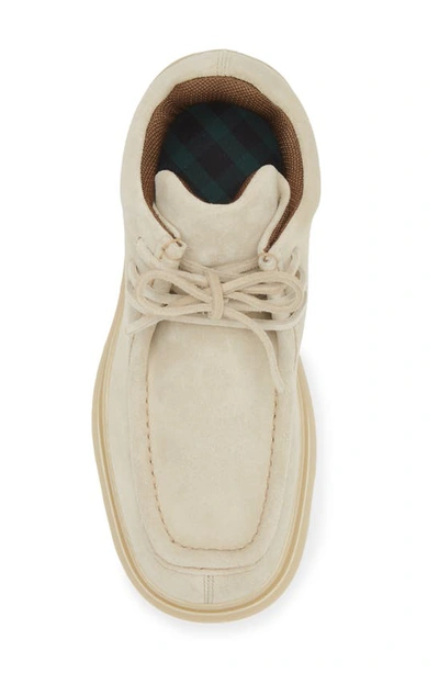 Burberry Sand Suede Creeper Lace-up Shoes In Neutral