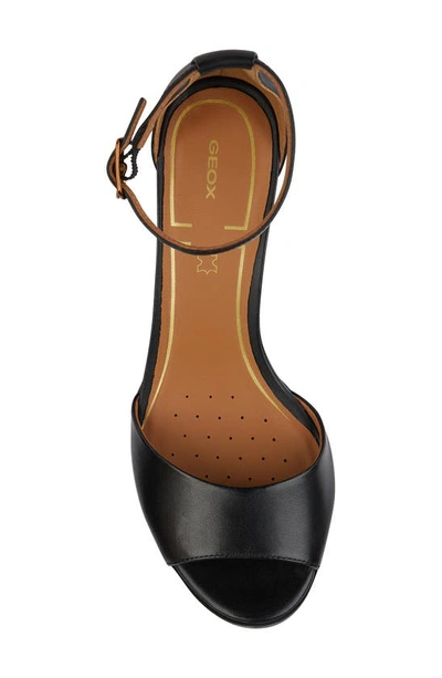 Shop Geox Walk Pleasure Ankle Strap Platform Sandal In Black