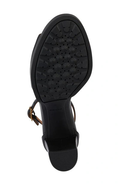 Shop Geox Walk Pleasure Ankle Strap Platform Sandal In Black