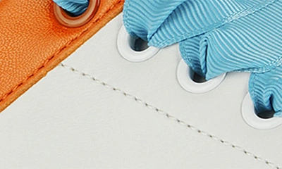 Shop Geox Spherica Sneaker In White/ Orange