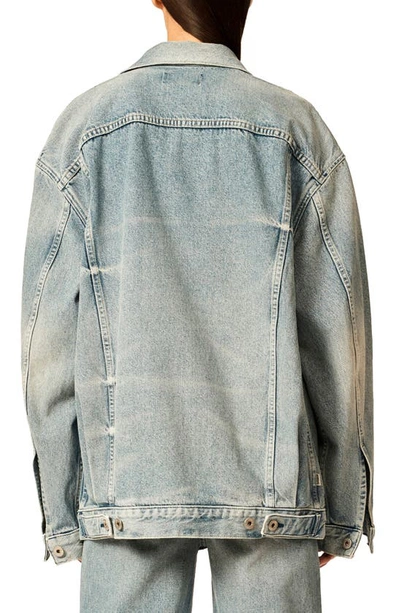 Shop Interior The Remy Oversize Denim Trucker Jacket In Faded