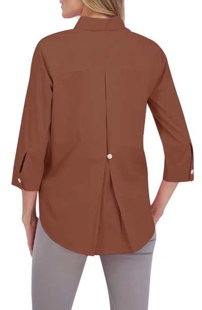 Foxcroft Kelly Button-up Shirt In Macchiato
