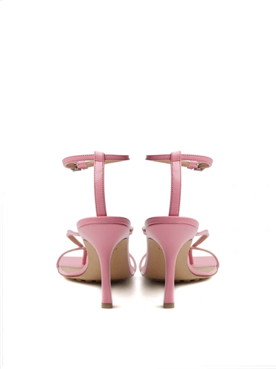 Shop Bottega Veneta Pink Nappa Leather 'stretch' Women's Sandal