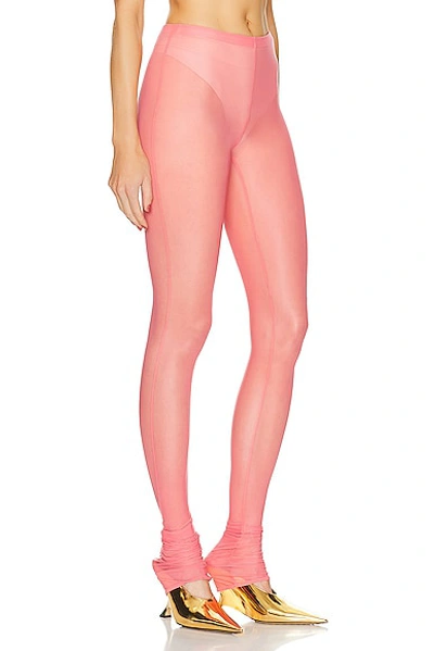 Shop Blumarine Tulle Leggings In Pink Peony