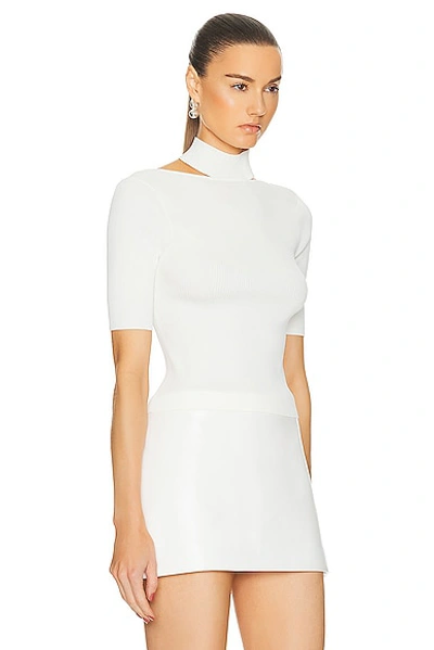 Shop Cult Gaia Brianna Short Sleeve Knit Top In Off White