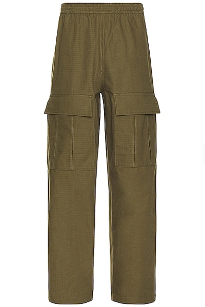 Shop Acne Studios Ripstop Cargo In Olive Green