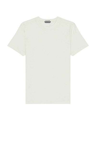 Shop Tom Ford Lyocell Cotton Tee In Pale Mint