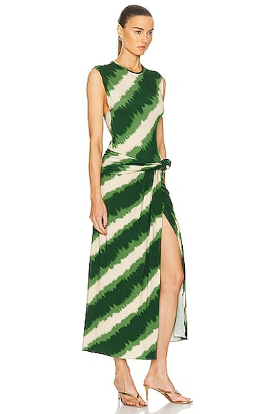Shop Johanna Ortiz Wrapped In Green & Ecru