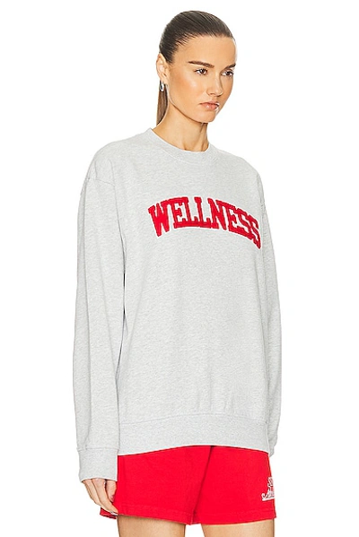 Shop Sporty And Rich Wellness Ivy Boucle Crewneck Sweater In Heather Gray
