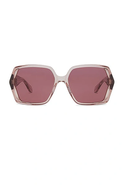 Shop Alaïa Square Sunglasses In Pink & Red