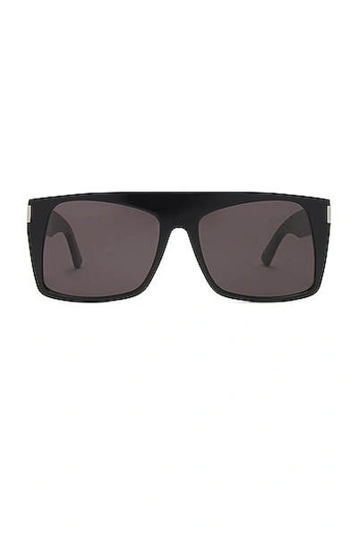 Shop Saint Laurent Sl 651 Vitti Sunglasses In Black