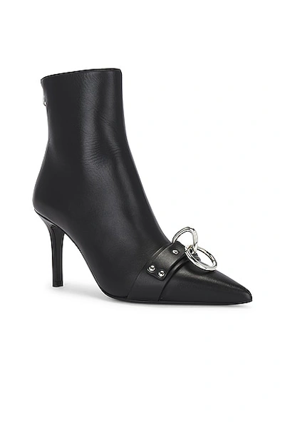 Shop R13 Skinny Ankle Heeled Bootie In Black Leather