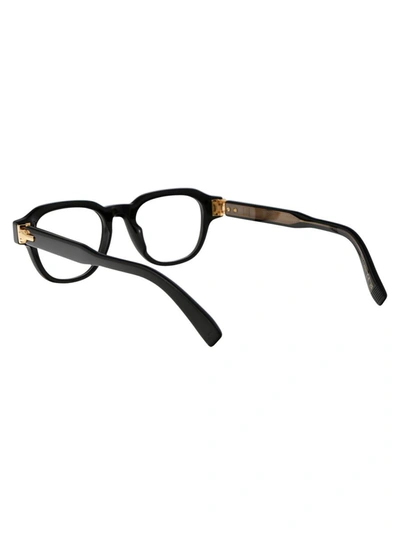 Shop Dunhill Optical In 001 Black Black Transparent