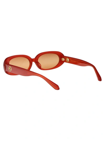 Shop Linda Farrow Sunglasses In Teracotta/yellowgold/orangegrad