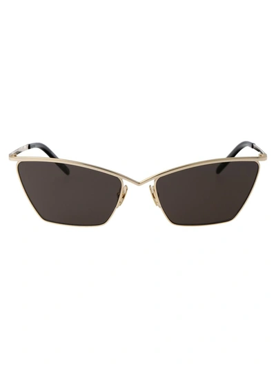 Shop Saint Laurent Sunglasses In 003 Gold Gold Black