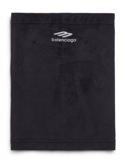 Shop Balenciaga Men's Skiwear 3b Sports Icon Neck Scarf In Black