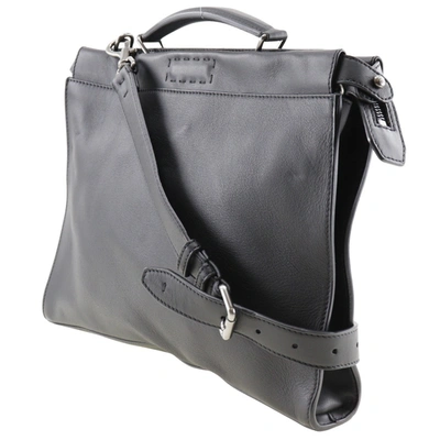 Shop Fendi Peekaboo Black Leather Briefcase Bag ()
