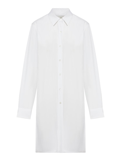 Shop Dries Van Noten Bow Detailed Cropped Shirt In White