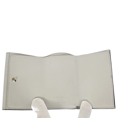 Pre-owned Louis Vuitton Compact Zip White Leather Wallet  ()