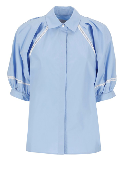 Shop 3.1 Phillip Lim / フィリップ リム 3.1 Phillip Lim Lantern Sleeve Shirt In Blue