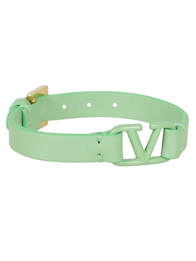 Shop Valentino Vlogo Signature Bracelet In Green