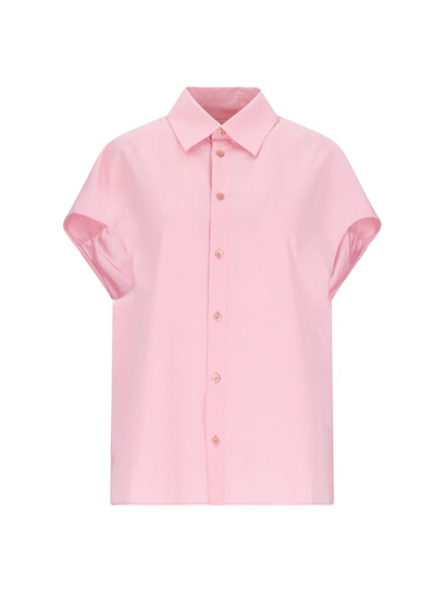 Shop Marni Drop Shoulder Poplin Shirt In Pink