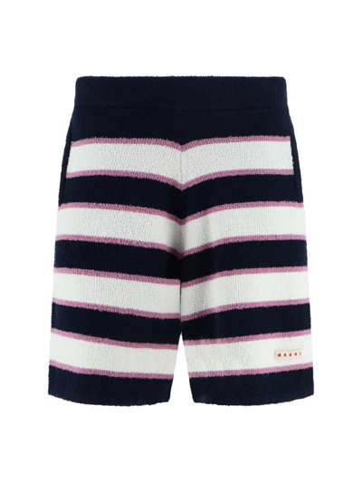 Shop Marni Striped Bermuda Shorts In Multi