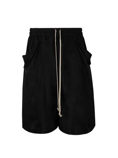 Shop Rick Owens Drawstring Shorts In Black