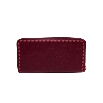 Pre-owned Louis Vuitton Zippy Wallet Burgundy Leather Wallet  ()
