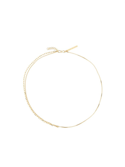 Shop Dries Van Noten Double Necklace In Gold