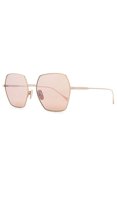 Shop Diff Eyewear Harlowe Sunglasses In Gold & Honey Crystal Flash