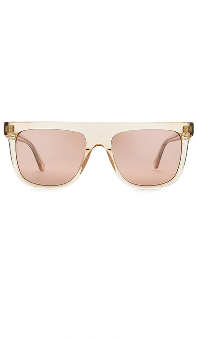 Shop Diff Eyewear Stevie Sunglasses In Honey Crystal & Honey Crystal Flash
