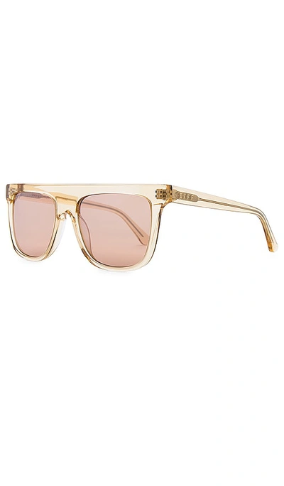 Shop Diff Eyewear Stevie Sunglasses In Honey Crystal & Honey Crystal Flash