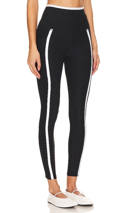 Shop Beyond Yoga Spacedye New Moves High Waisted Midi Legging In Darkest Night & Cloud White