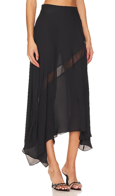 Shop Fleur Du Mal Handkerchief Skirt In Black