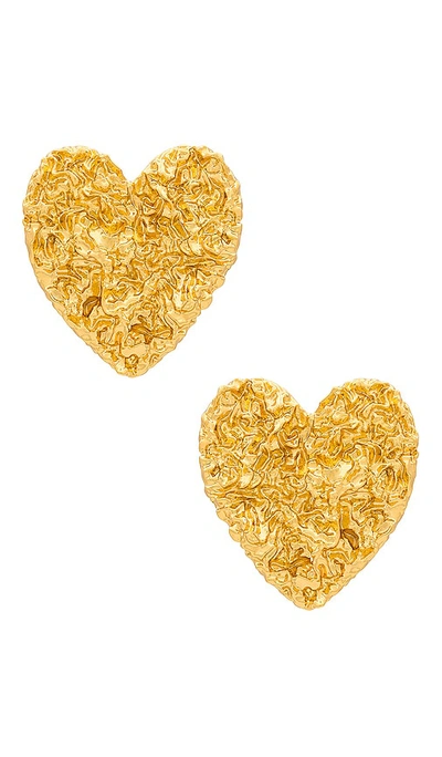 Shop Amber Sceats Sparkle Heart Earring In 金色