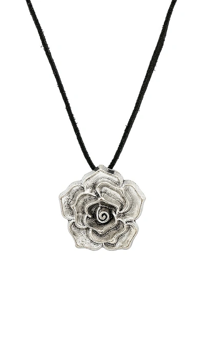 Shop Amber Sceats Rosette Necklace In 银色