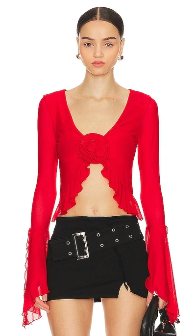 Shop Majorelle Val Top In Red
