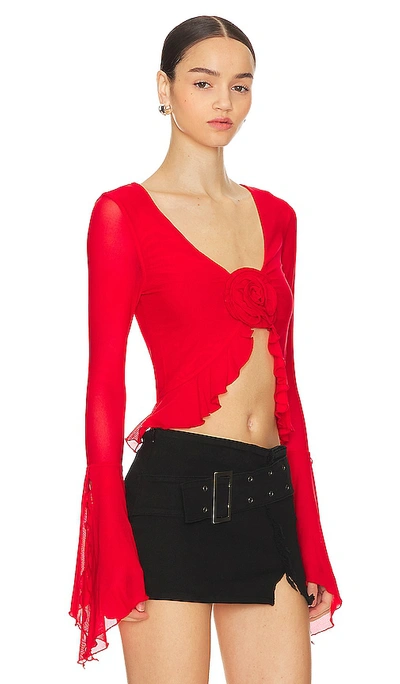 Shop Majorelle Val Top In Red