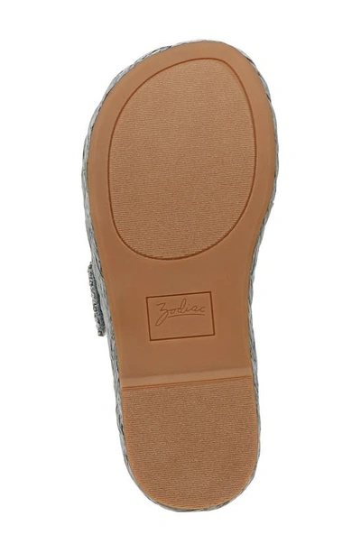 Shop Zodiac Izzy Raffia Platform Sandal In Blue Raffia