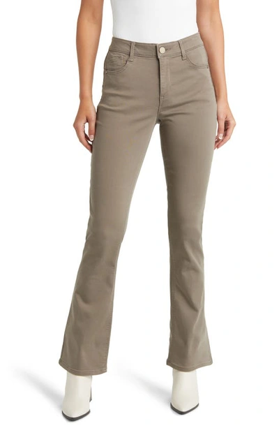 Shop Wit & Wisdom 'ab'solution Itty Bitty High Waist Bootcut Pants In Brindle Olive