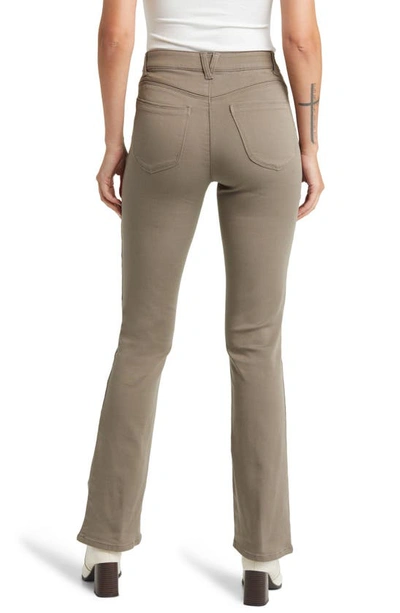 Wit & Wisdom 'ab'solution High Waist Itty Bitty Bootcut Jeans In Brindle Olive