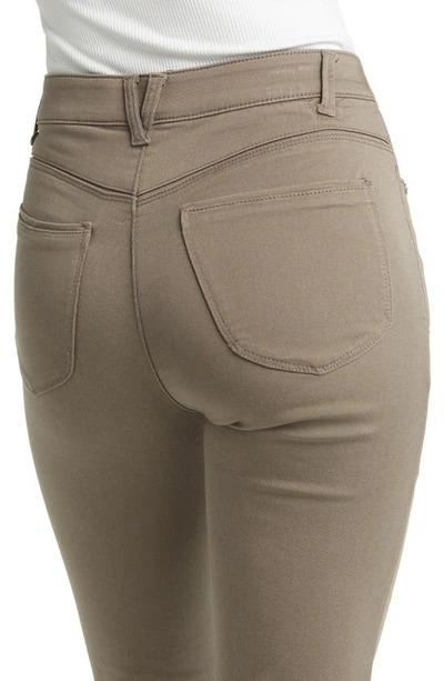 Wit & Wisdom 'ab'solution High Waist Itty Bitty Bootcut Jeans In Brindle Olive
