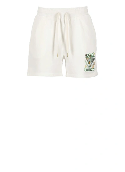 Shop Casablanca Cotton Shorts In White
