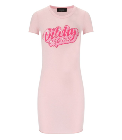 Shop Dsquared2 Bitchy Pink T-shirt Dress